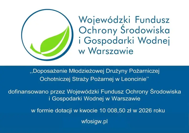 Młodzieżowa Drużyna Pożarnicza z Leoncina z nowym sprzętem i umundurowaniem